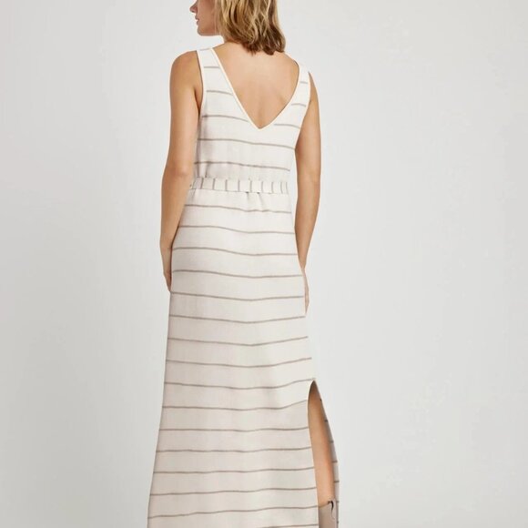 SPLENDID Michelle Stripe Knit Sweater Belted Tank Maxi Dress Large - Picture 4 of 4